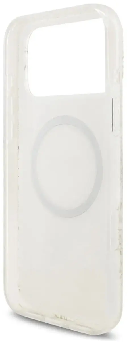 GUESS IML Flowers Allover iPhone 17 Pro Max Hoesje - Wit