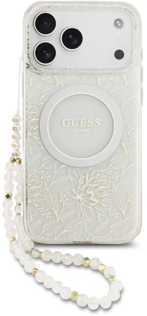 GUESS IML Flowers Allover iPhone 17 Pro Max Hoesje