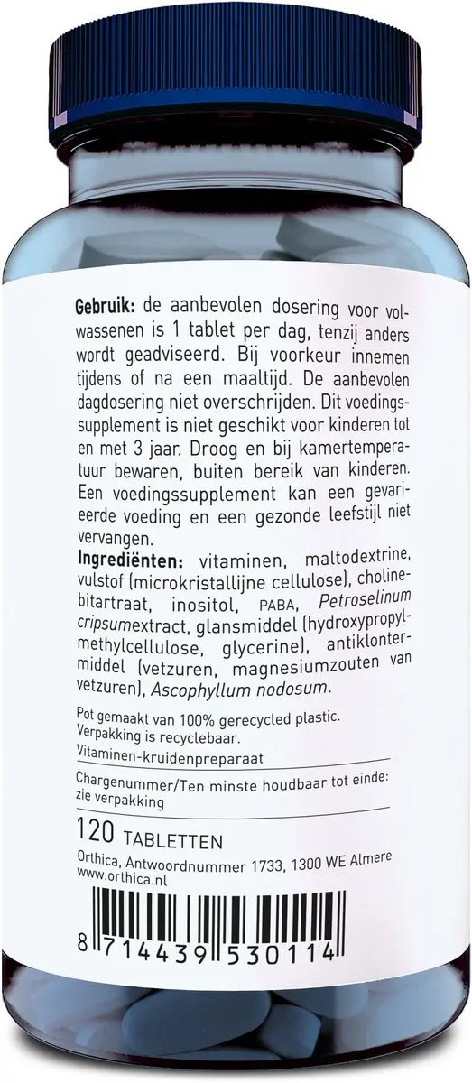 Orthica Balanced B-50 & C Vitaminen 120 Tabletten