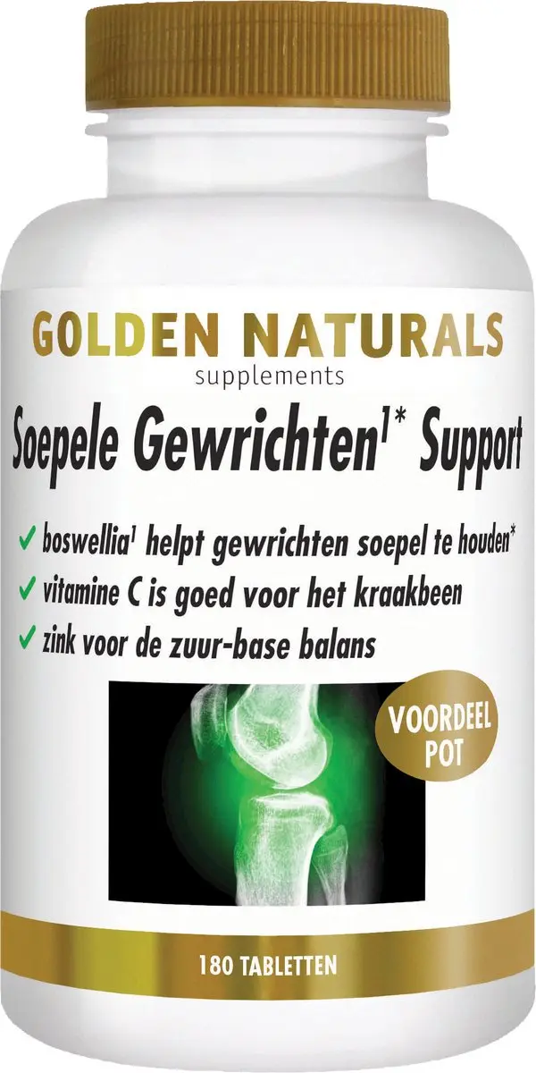 Golden Naturals Soepele Gewrichten Support 180 tabletten