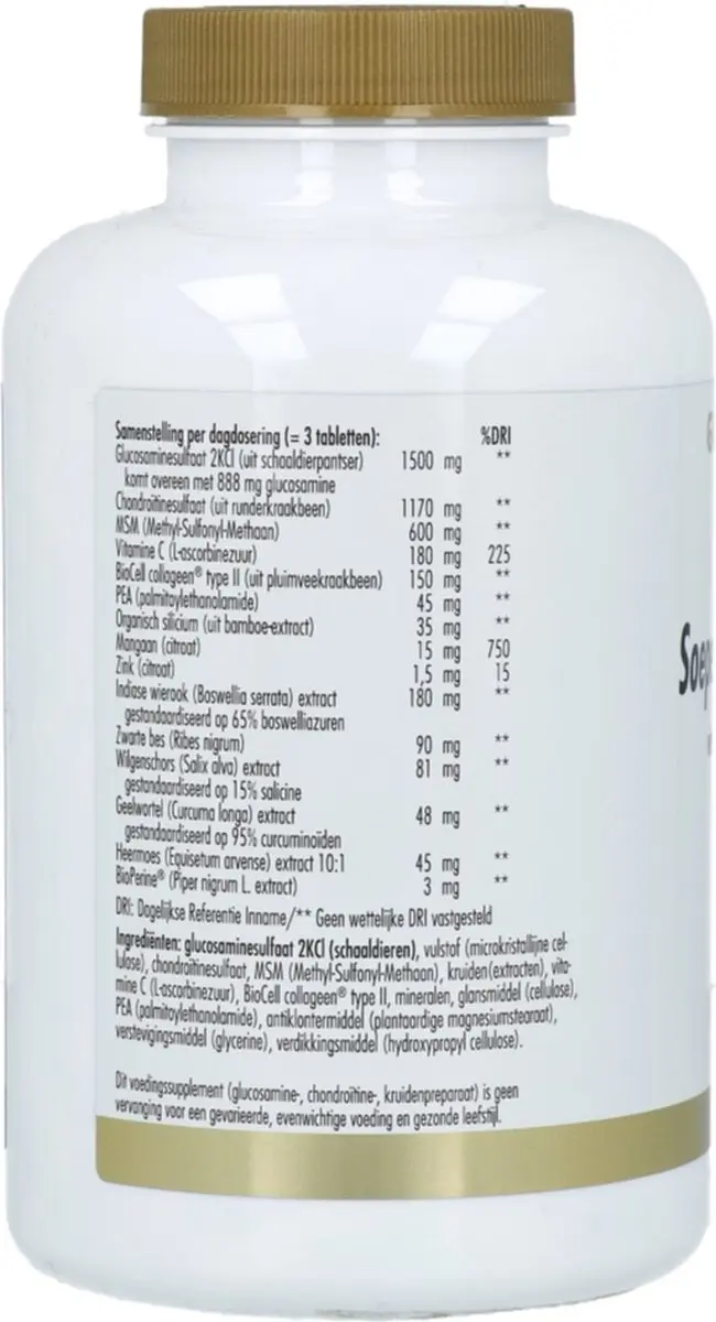 Golden Naturals Soepele Gewrichten Support 180 tabletten