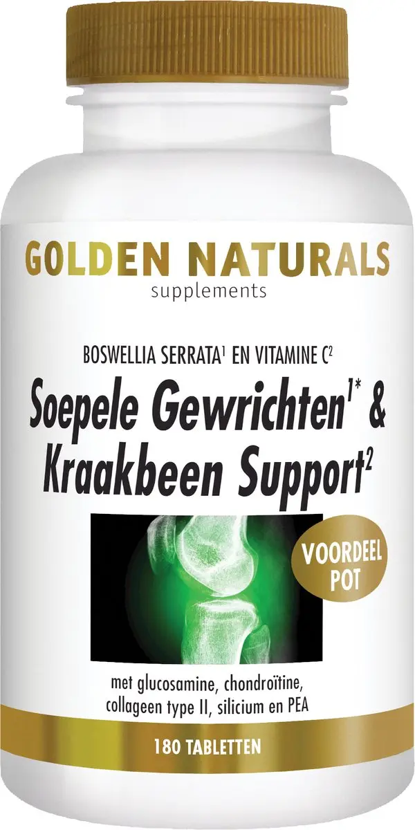 Golden Naturals Soepele Gewrichten Support 180 tabletten