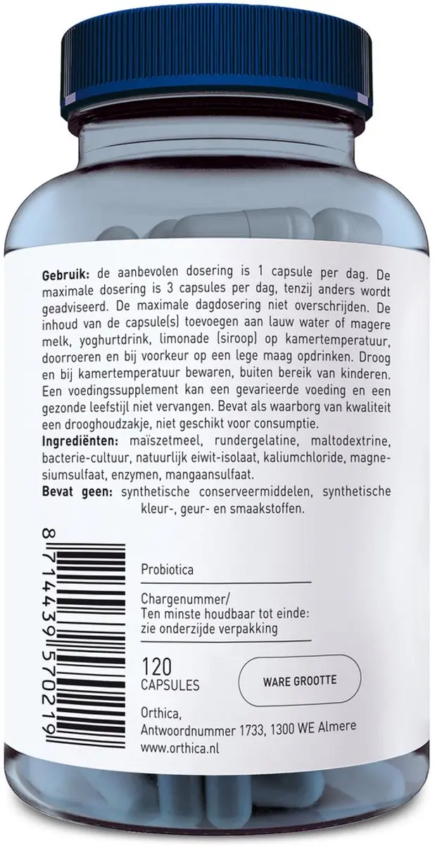 Orthica Orthiflor Original 120 Capsules - afbeelding 6 van 6