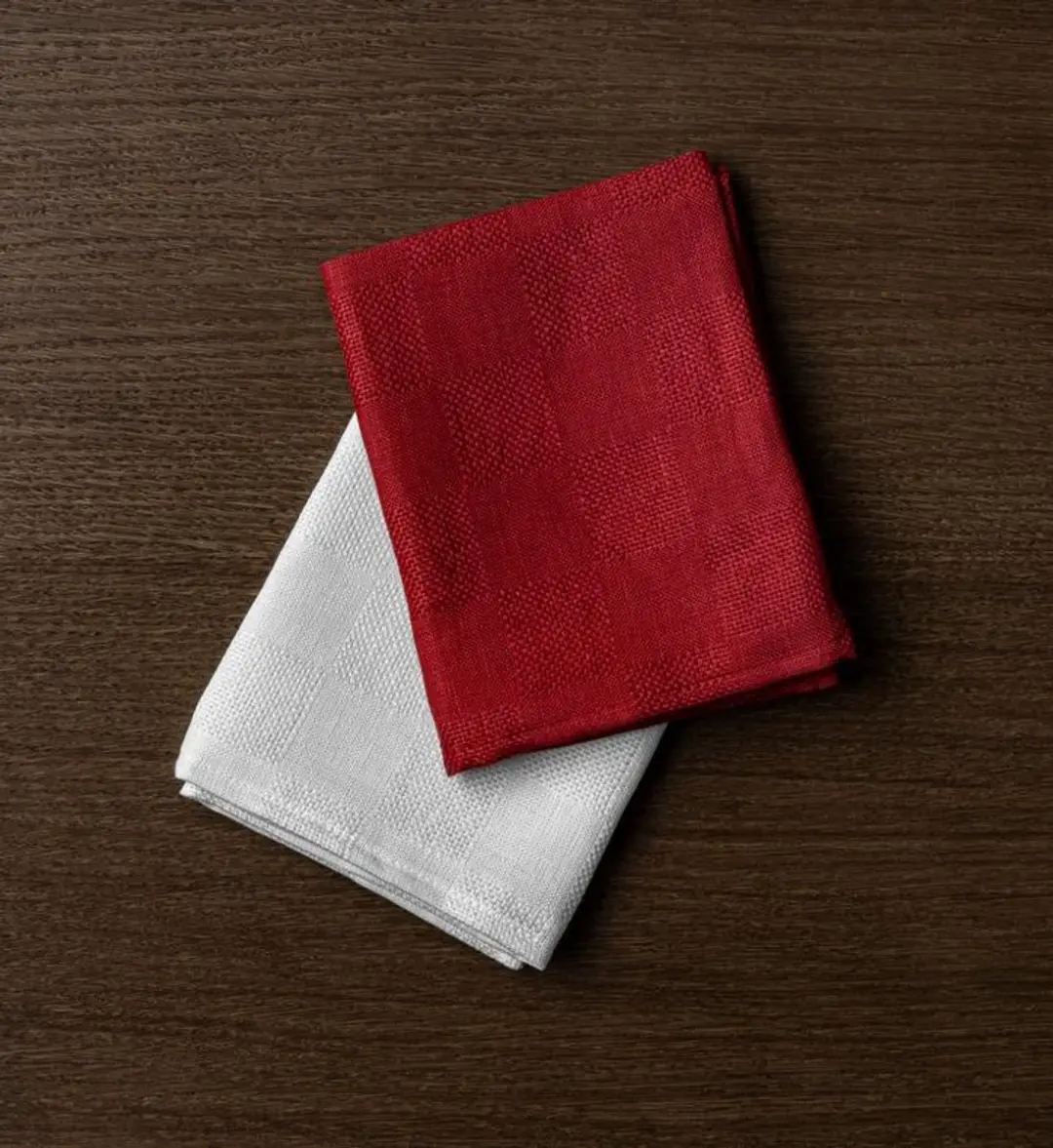 Audo Copenhagen Papilio Theedoek Set - 2 Stuks - Geel/Wit