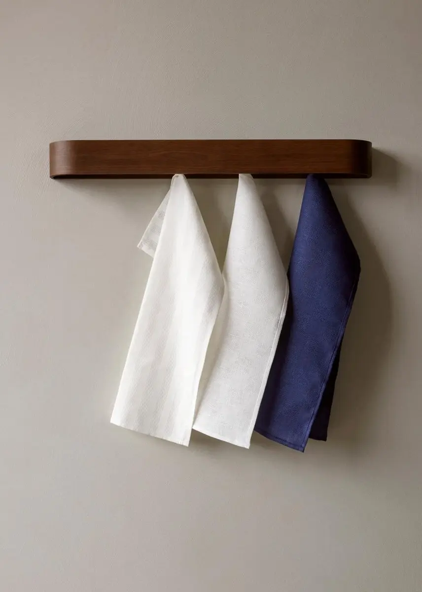 Audo Copenhagen Papilio Theedoek Set - 2 Stuks - Geel/Wit