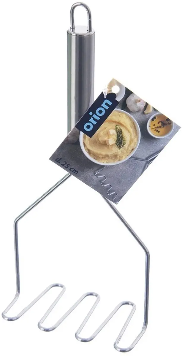Orion Roestvrijstalen Aardappelstamper 24cm - Zilver