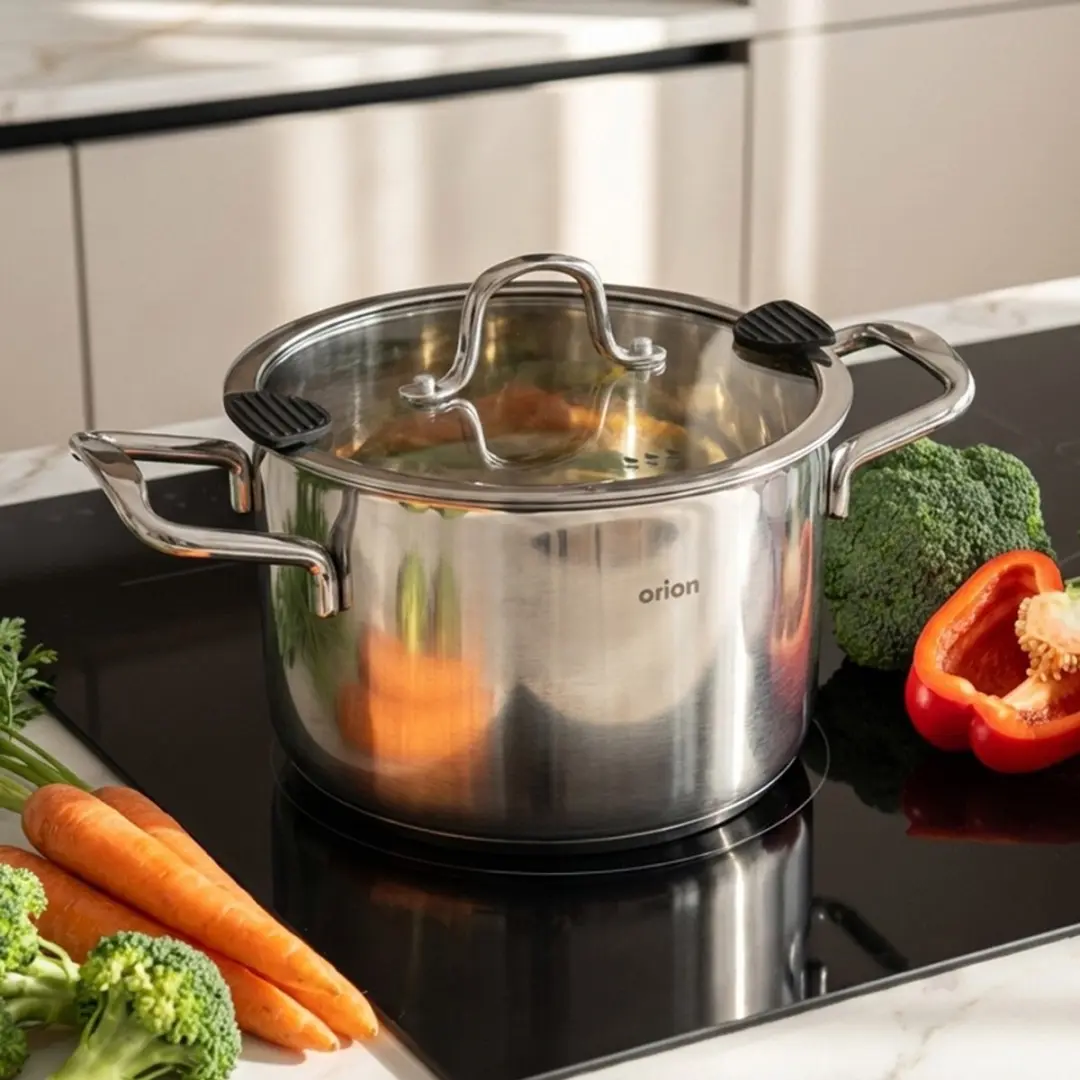 Orion Kookpan 18cm - 2,3L - Edelstalen soeppan - Zilver - afbeelding 6 van 6