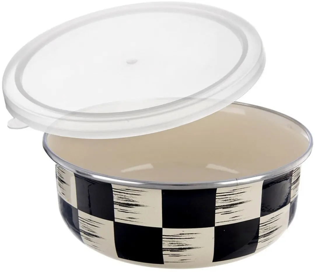 Orion Szachownica Emaille Kom 1,5L - Zwart/Beige