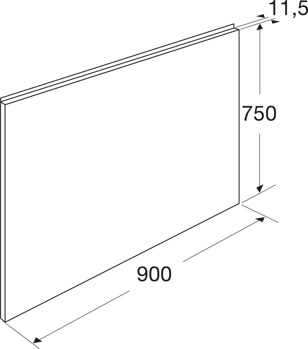 ATAG AW9075RVS RVS Achterwand 90cm