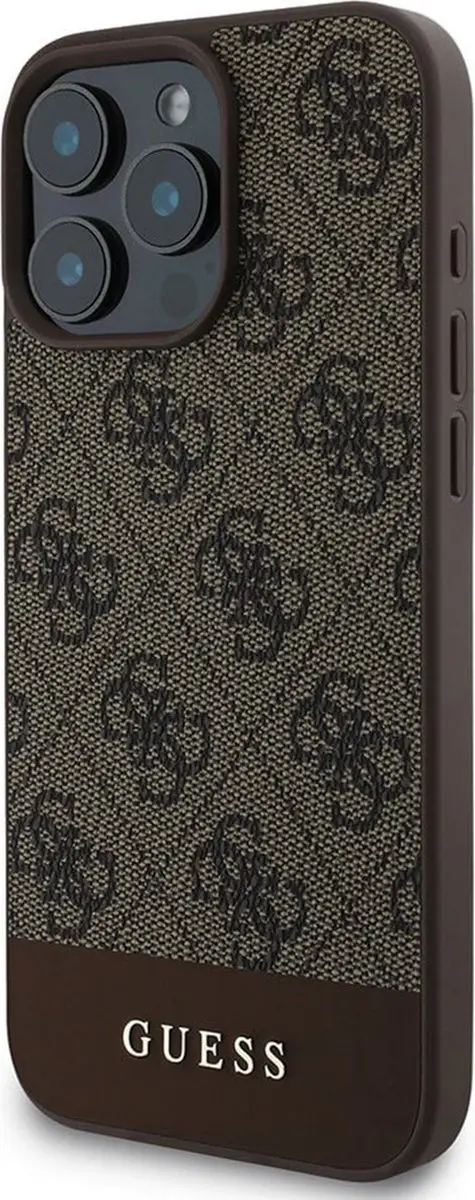 Guess GUHCP16LG4GLBR Hoesje iPhone 16 Pro - Bruin