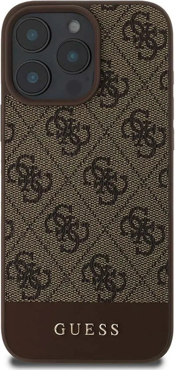 Guess GUHCP16LG4GLBR Hoesje iPhone 16 Pro - Bruin