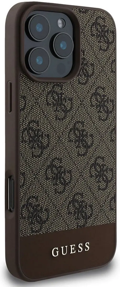 Guess GUHCP16LG4GLBR Hoesje iPhone 16 Pro - Bruin