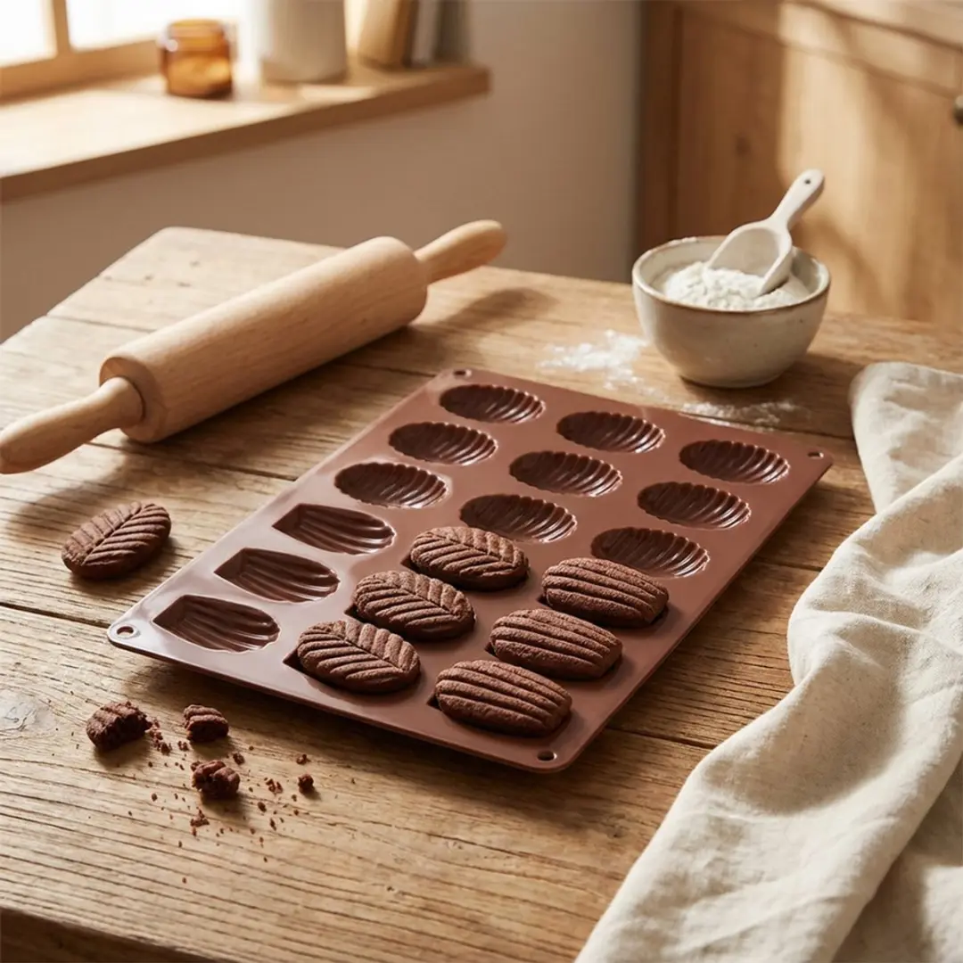 Orion Silicone Koekjes- en Pralinevorm 34x25x1cm - Bruin - afbeelding 6 van 6