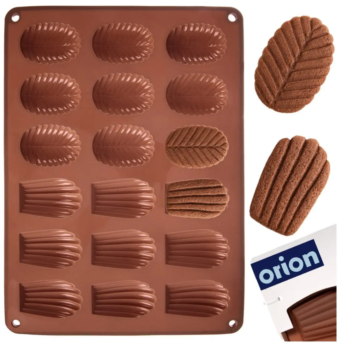 Orion Silicone Koekjes- en Pralinevorm 34x25x1cm - Bruin