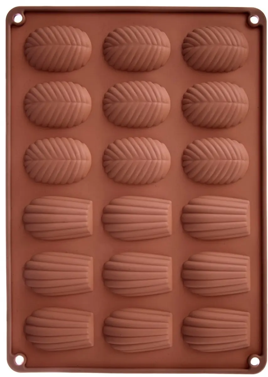 Orion Silicone Koekjes- en Pralinevorm 34x25x1cm - Bruin