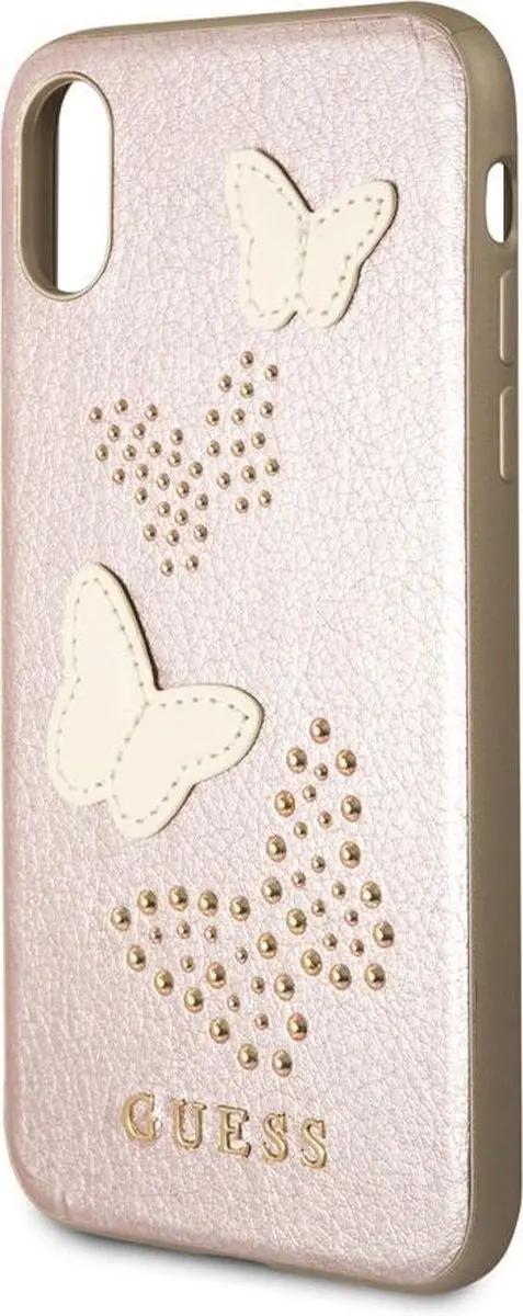 Guess Studs & Sparkle Design iPhone X/XS Hardcase - Roségoud