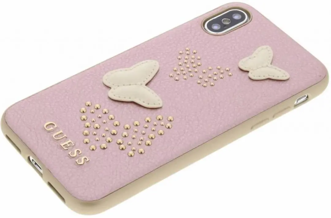 Guess Studs & Sparkle Design iPhone X/XS Hardcase - Roségoud