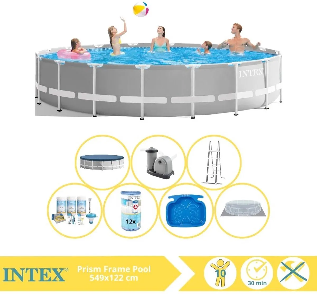 Intex Prism Frame 26732GN Opzetzwembad 549x122cm