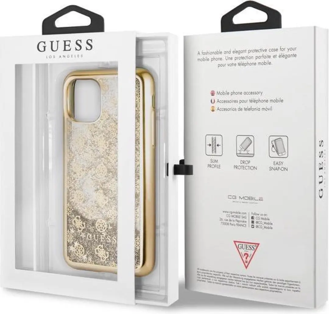 GUESS Apple iPhone 11 Pro Backcover - Glitter Goud