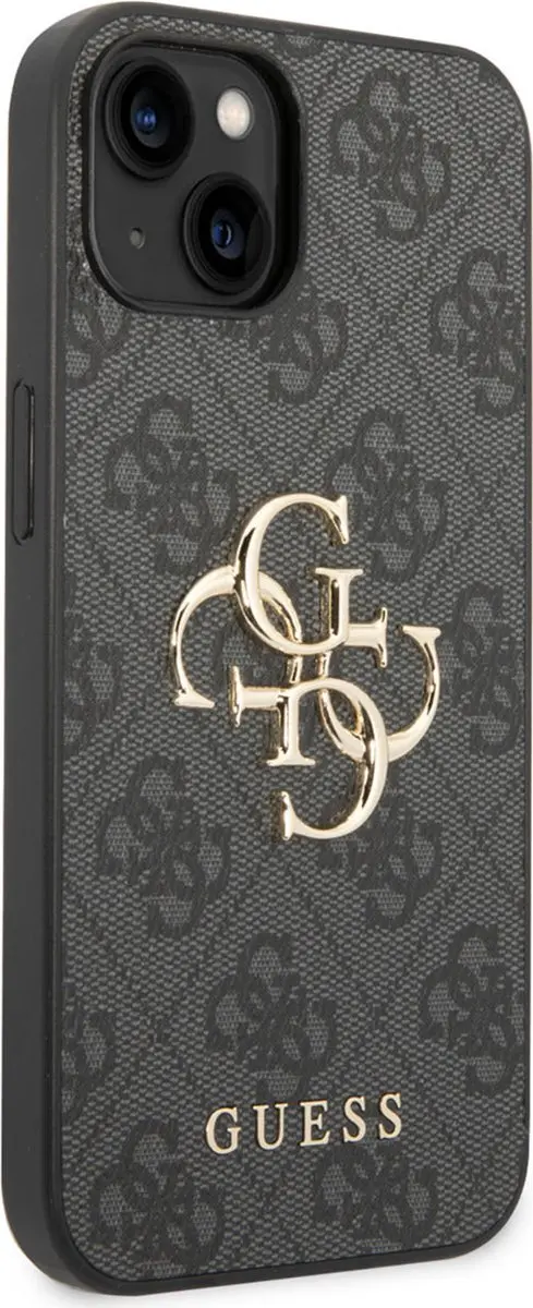 GUESS 4G Metal Logo Back Case - iPhone 15 - Grijs