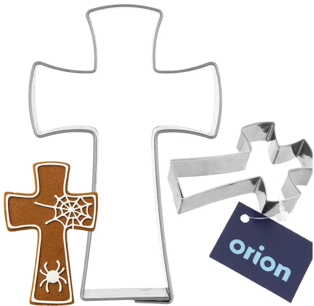 Orion Edelstalen Koekjessnijder Kruis 6,4cm - Zilver