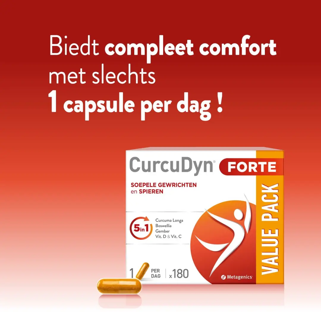 Metagenics CurcuDyn Forte 180 Capsules - Kurkuma/Gember/Boswellia