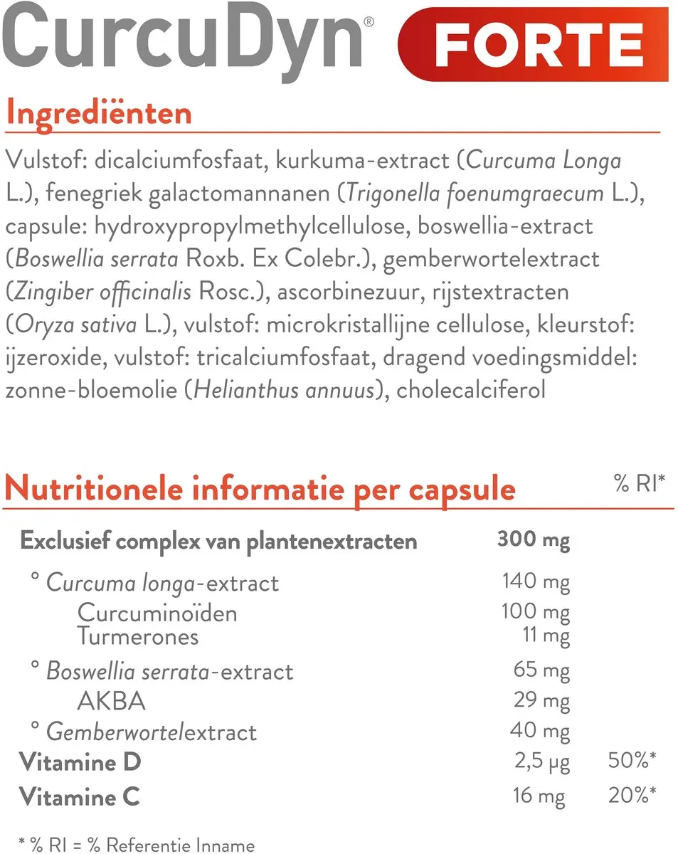 Metagenics CurcuDyn Forte 180 Capsules - Kurkuma/Gember/Boswellia