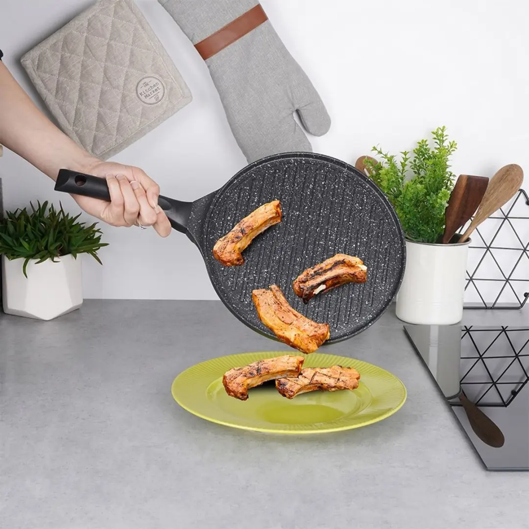 Orion Grillpan Grande 27cm - Inductie - Zwart - afbeelding 6 van 6