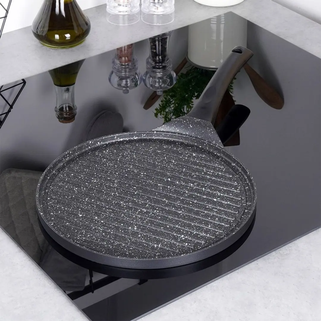 Orion Grillpan Grande 27cm - Inductie - Zwart