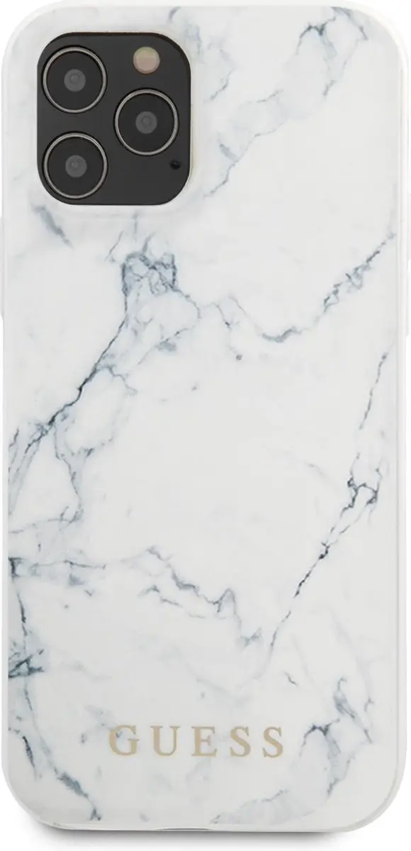 GUESS iPhone 12/12 Pro Backcase - Marmerlook Wit - S212-3 - afbeelding 6 van 6