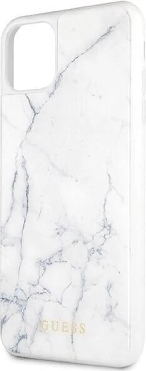GUESS iPhone 12/12 Pro Backcase - Marmerlook Wit - S212-3