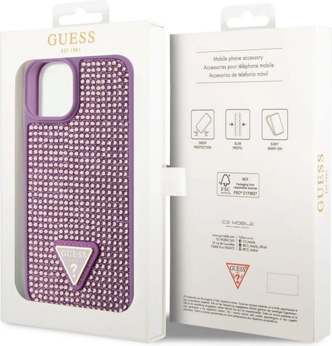 Guess Paarse Back Cover - iPhone 14