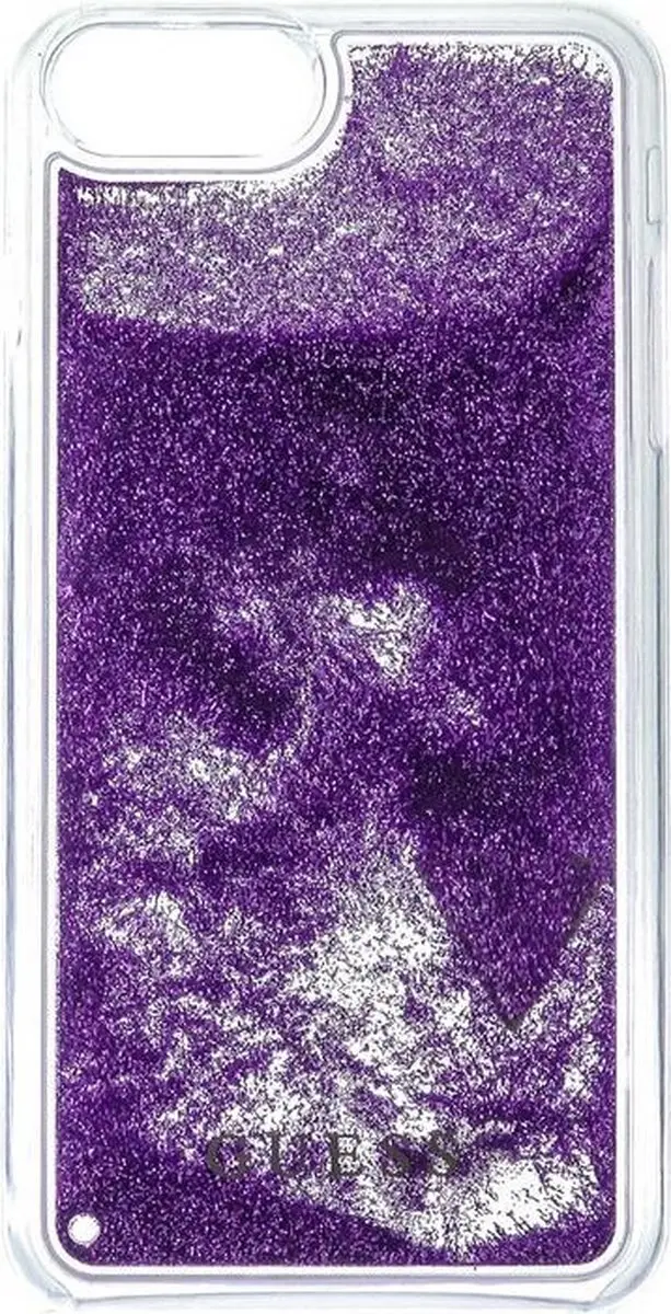 GUESS Liquid Glitter Triangle Case iPhone 7 Plus - Paars