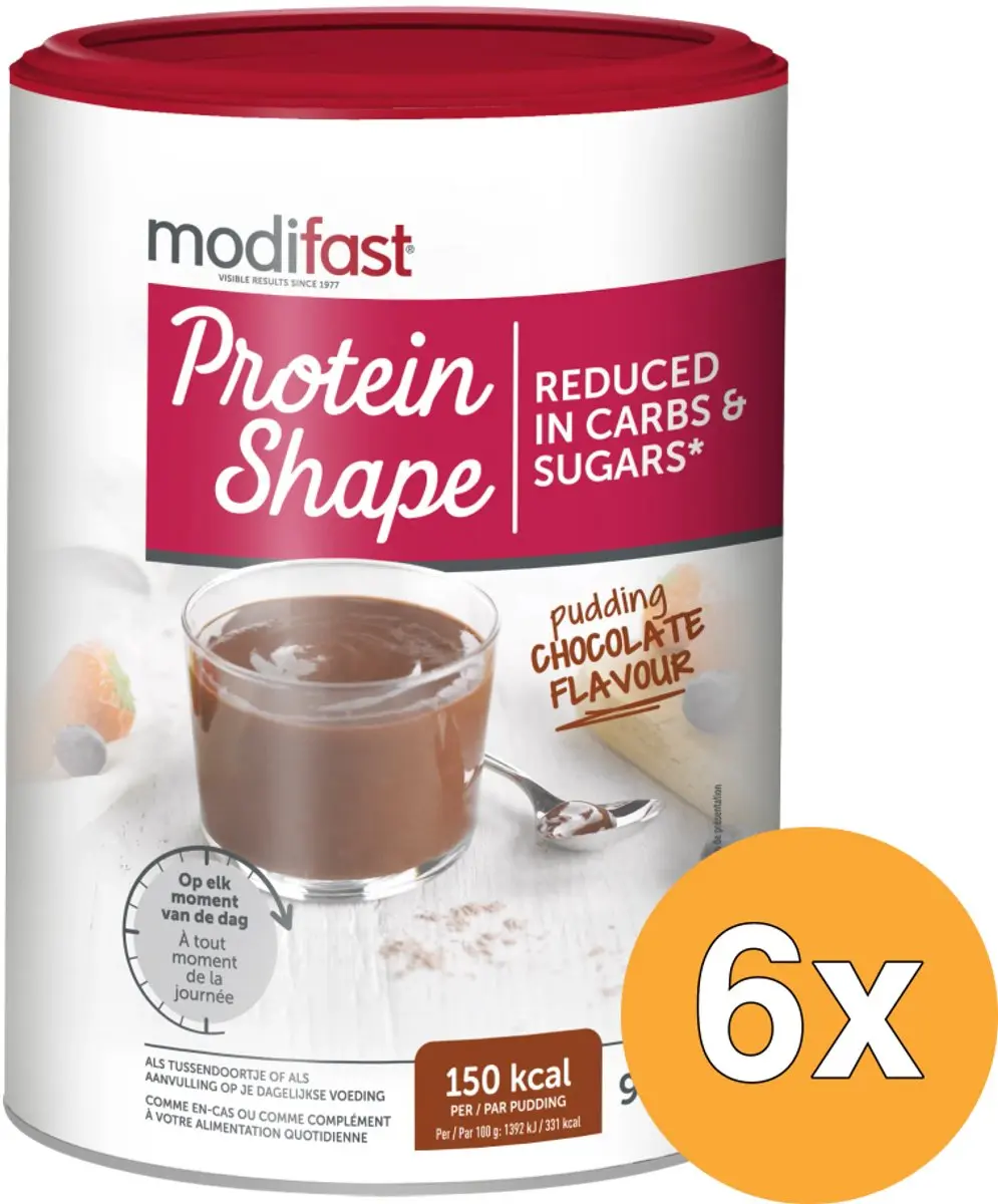 Modifast Protein Shape Pudding Chocolade - 6x405g