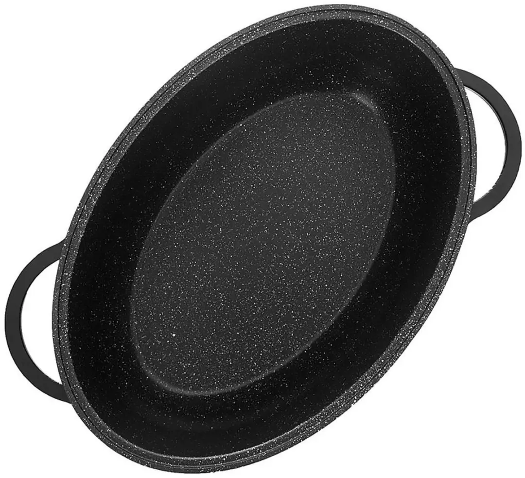 Orion Grande Ovale Granieten Braadpan 8L - Glazen deksel