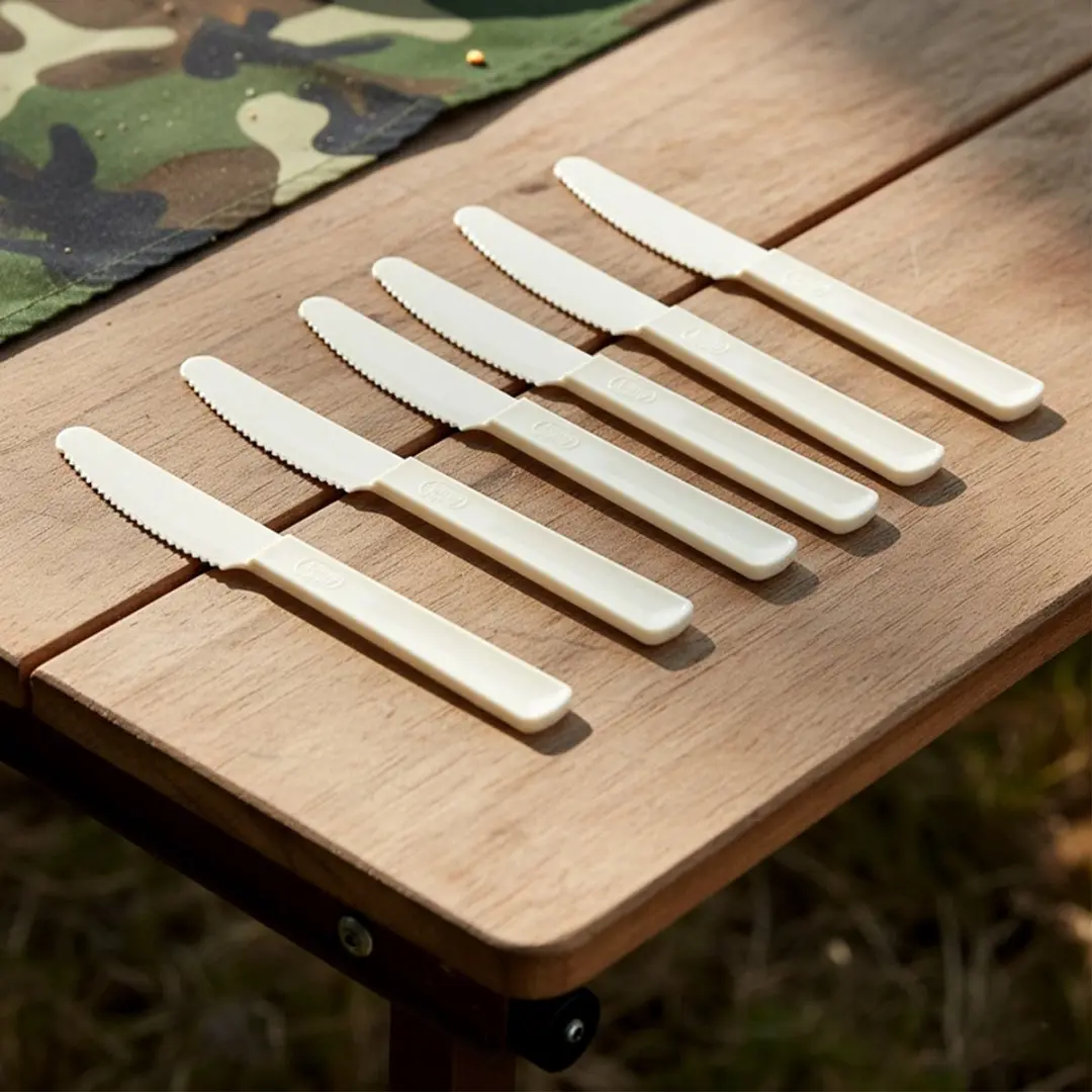 Orion Tafelmessen Plastic Crème - 6 Stuks