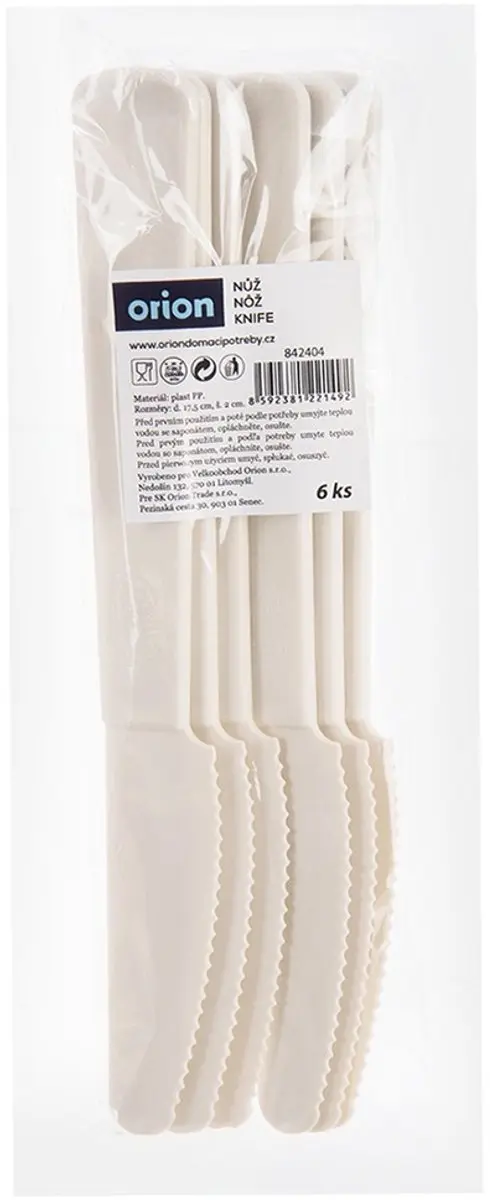 Orion Tafelmessen Plastic Crème - 6 Stuks - afbeelding 6 van 6