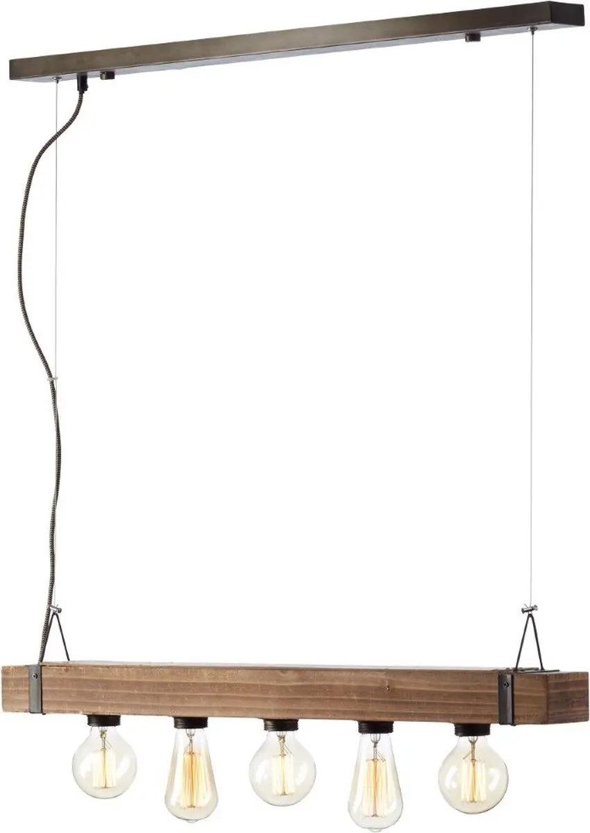 Brilliant Woodhill Hanglamp - 5 Lichtpunten - Zwart