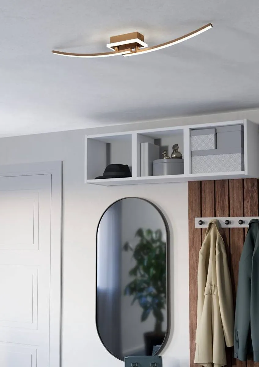 Eglo Lungolago Plafondlamp LED 75cm - Brons/Wit - Dimbaar - afbeelding 6 van 6