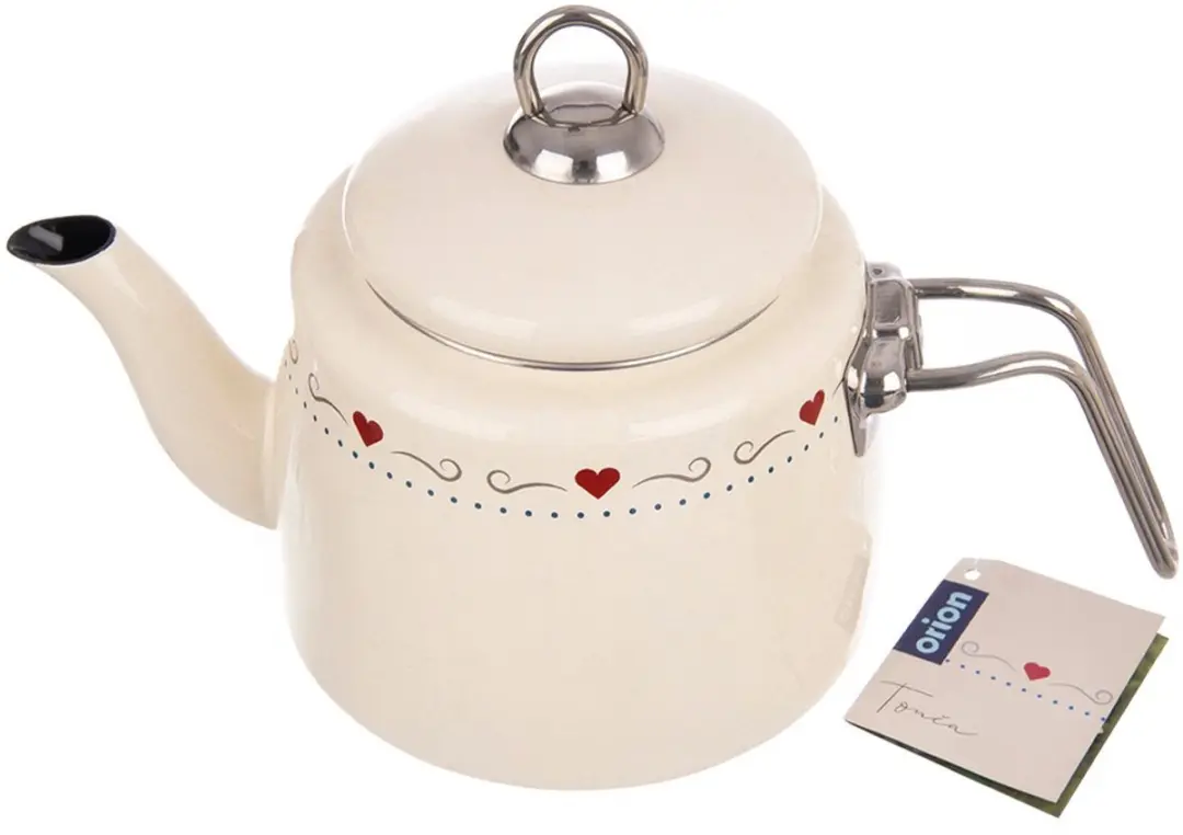 Orion Tonca Geëmailleerde Waterkoker 1,6L - Crème