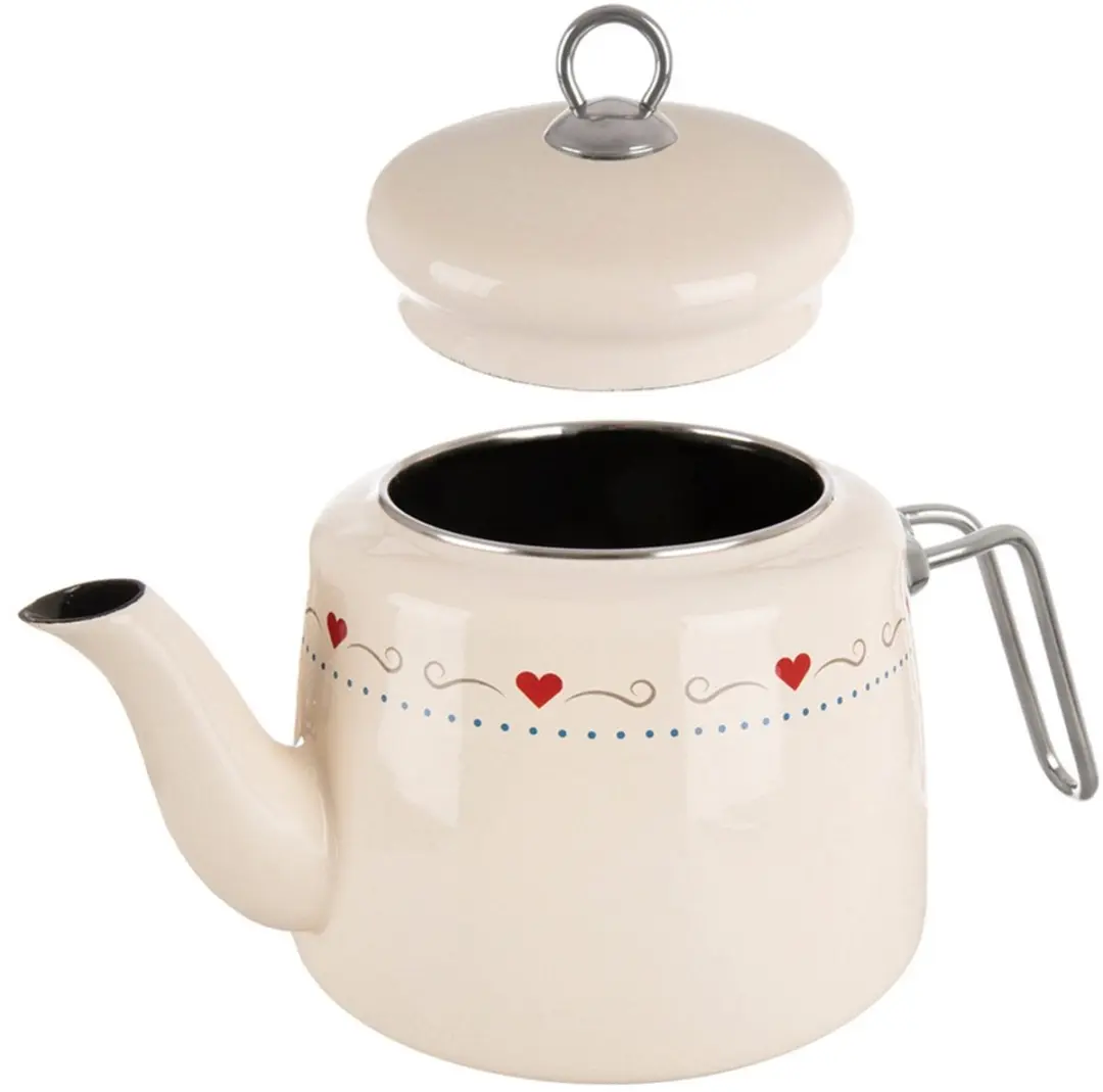 Orion Tonca Geëmailleerde Waterkoker 1,6L - Crème