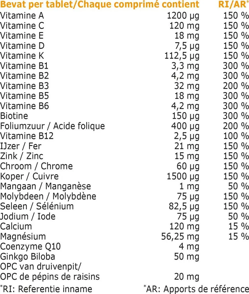 Fytostar Multi 45+ Multivitaminen & Mineralen 60 tabletten