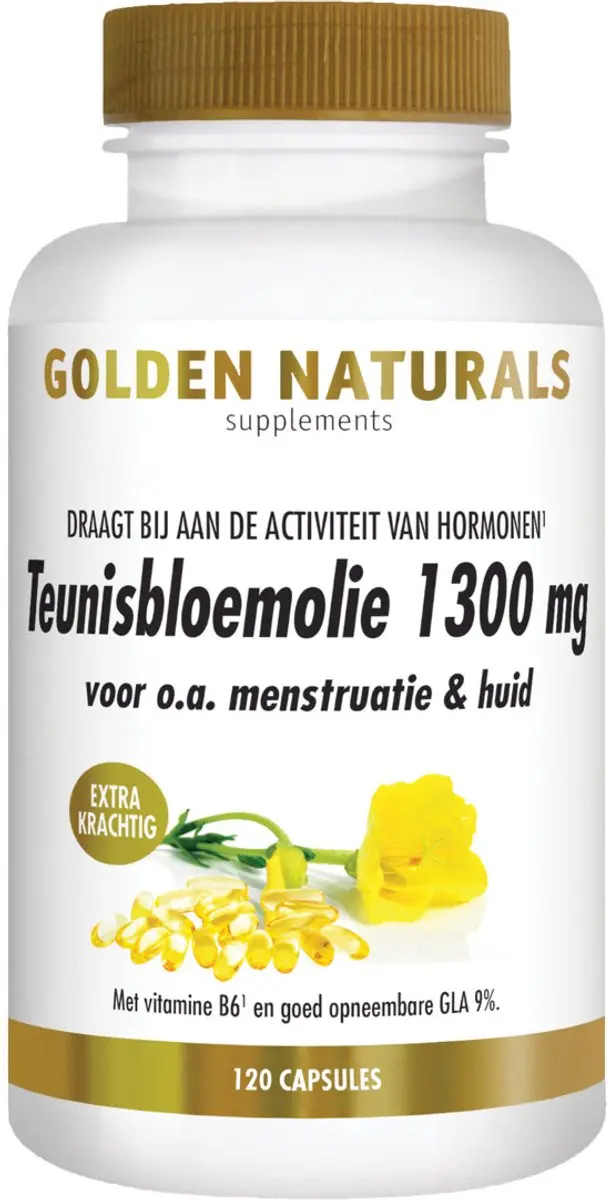 Golden Naturals Teunisbloemolie 1300mg - 120 Softgels
