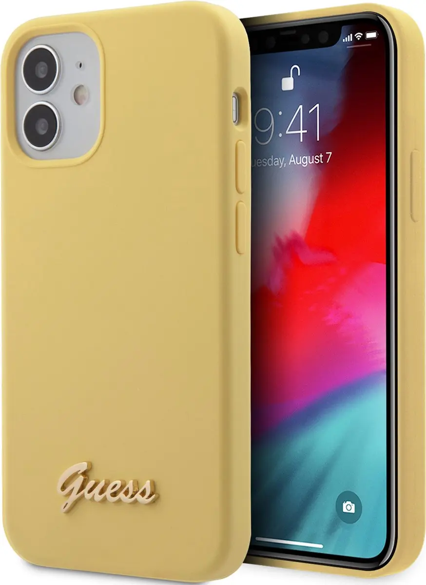 Guess Siliconen Metalen Logo Hoesje