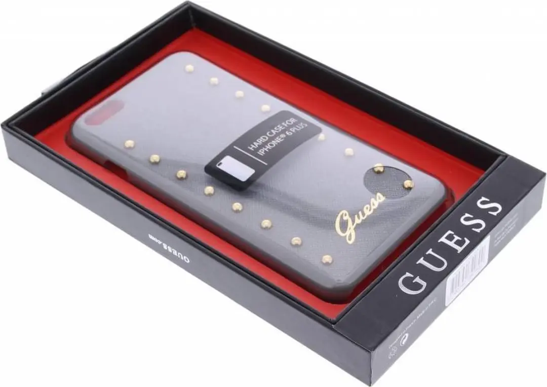 Guess Studded Folio Hardcase - iPhone 6 Plus - Zilver