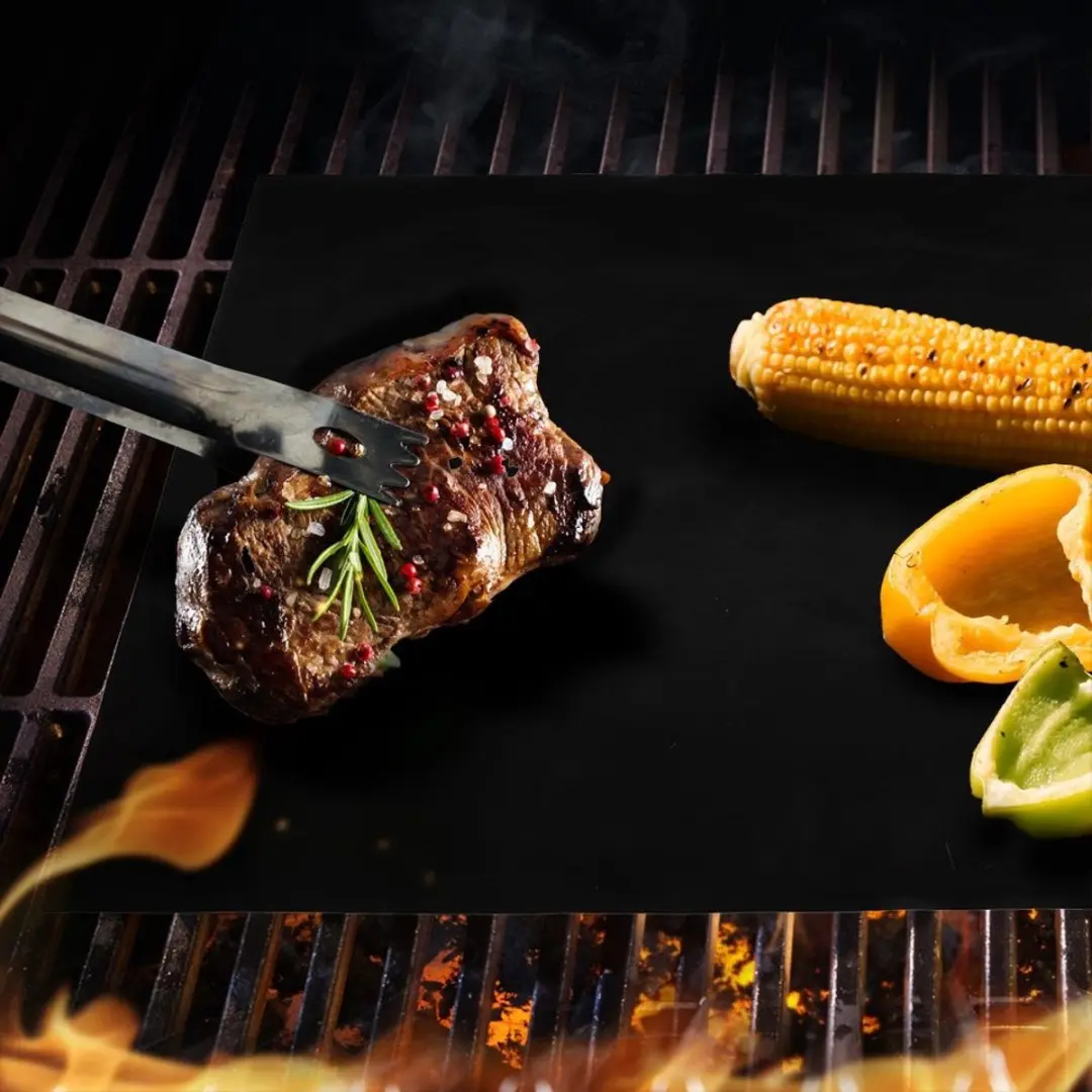 Orion GrillPro Grillmatten - 2 Stuks - Antiaanbak - Zwart