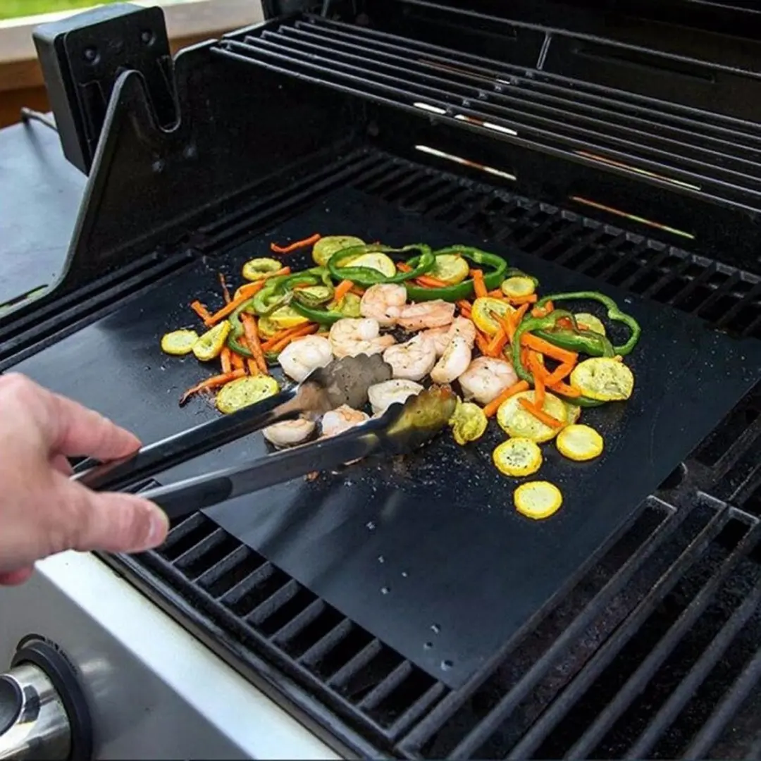 Orion GrillPro Grillmatten - 2 Stuks - Antiaanbak - Zwart