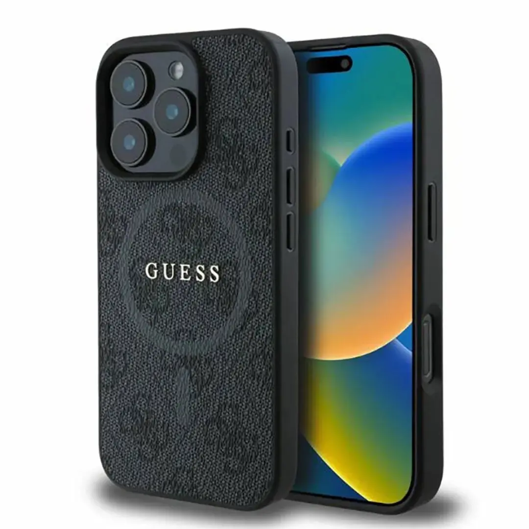 Guess GUHMP16LG4GFRK Hoesje iPhone 16 Pro - Zwart