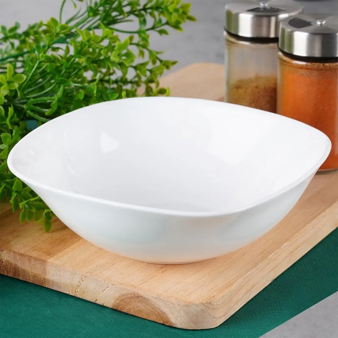 Orion Luna Serie Glazen Kom 15cm - 400ml - Wit