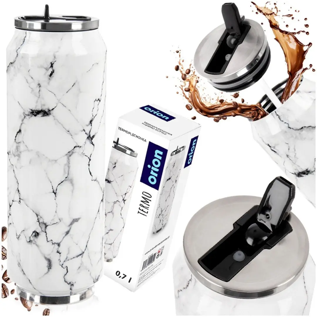 Orion Thermosbeker Marmer 700ml - Wit